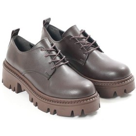 Resim 868-754 Kahverengi Bağcıklı Günlük Yüksek Tabanlı Loafer Ayak... Kahverengi 