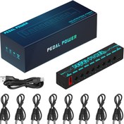 Resim Taşınabilir Pedal Güç Kaynağı, Effector için 9V İzole 8 Kanal, Tip C Girişi 8 DC Çıkışı ve Bir USB Çıkışı Kısa Devre Koruması ile 
