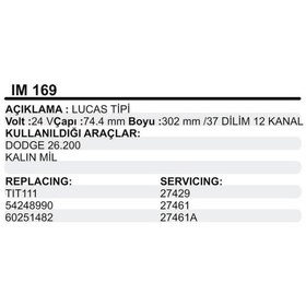 Resim Kollektor 24V Dodge As 26200 504625658 