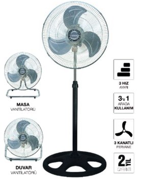 Voog Viento 18'' 3in1 Sanayi Tipi Ayaklı Vantilatör