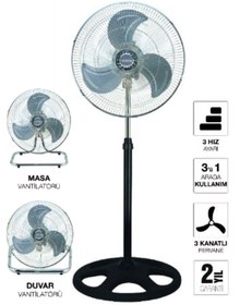 Resim Voog Viento 18'' 3in1 Sanayi Tipi Ayaklı Vantilatör 