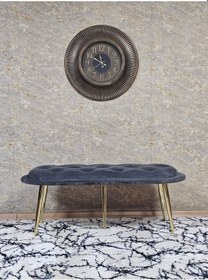 Resim Zafir Ufo Oturak Bench - Gold Kaplama Sivriltme Ayak - Oturak - Bench - Puf - Yatak Ucu Pufu Çok Renkli 