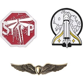 Resim 1/3 adet WB The Last of Us Sezon Emaye Pırlantaları - Kırmızı ve Beyaz Durdurma İşareti Tasarımı ile Retro Video Oyun Karakter Broşları, Giysiler, Sırt Çantaları, Hayranlar ve Arkadaşlar için Hediye, Sırt Çantası Dekorasyonu, Eğlenceli Aksesuar, Dayanıklı Aksesuar, Hayran Malzemeleri, Funky Tarz, Yüksek Kaliteli Kaplama, Koleksiyonluk Ürün, Pop Kültür Severler 