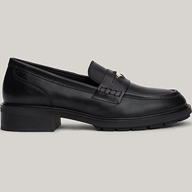Resim Tommy Hilfiger Kadın Deri Loafer Ayakkabı Fw0fw08029bds Siyah 