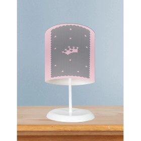 Resim Mekta Home Bebek ve Çocuk Odası Taç Yıldız Desenli Çerçeveli Abajur 