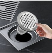 Resim Sunshine022 Beyaz Gri 1 Adet Banyo Yer Tahliye Kapağı Kokuya Dayanıklı Tıkanmaz Dayanıklı Abs Plastik 