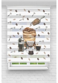 Resim Perdecizade Enxboy Kahve Çekirdeği Dijital Baskılı Zebra Perde-cocuk Odası-stor Perde Pz-781 Renkli 