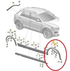 Resim VAG / ORJINAL 2GA853718C9B9 | Volkswagen T-Roc Sağ Ön Çamurluk Kaplaması (Dodik) Orijinal 