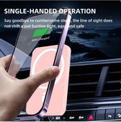 Resim Gaojunshop01 Pembe 15w Hızlı Manyetik Araç Şarj Cihazı Otomatik Hizalama Ve Sağlam Tutuş 