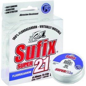 Resim Sufix Süper 21 Fluorocarbon Misina Clear 0.30mm - 100mt - 7.5kg 