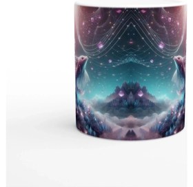 Resim Balık Burcu Baskılı Kahve Kupası - Büyülü Kristal Mağarası Temalı Vs2 