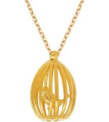 Resim Rose Kaplama Gümüş Kuş Kafesi Kolye G737Kl Altınsepeti 