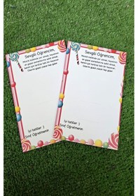 Resim 10 Adet Sevgili Öğrencim Hediye Kartı -okul Hediyesi - Karne Hediyesi - Sınıf Hediyesi - Özelkesim 