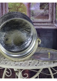 Resim Işlemeli Eskitme Kalaylı Yoğurt Bakır Bakraç 5 L 