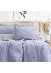Resim Tek Kişilik %100 Pamuk Ranforce Nevresim Takımı 160x220 Cm Lila Lastiksiz Çarşaflı Lila 
