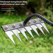 Resim Ağır Hizmet Mangan Çelik Bahçe Kürek - Çok Fonksiyonlu Zirai ve Toprak Gevşetme Aracı, Kolay Temizlik İçin Verimli Çıkarılabilir Kürek, Ergonomik Sap, Sap Gerektirmez, Bahçe ve Çim Arabası İçin Mükemmel 