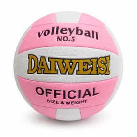 Resim DAIWEISI Voleybol Topu Yumuşak Dokunuş Kaymaz Yüzey 5 Numara SoftTouch Resmi Maç Voleybol Topu No:5 Pembe-Beyaz 