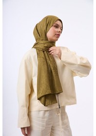 Resim Mirsoy Scarf Velora Modern Desen Şal Yağ Yeşili 