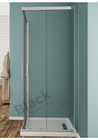 Resim Blackline 5Mm Cam Duşakabin Köşe Her Ölçüde Temperli Cam H:190 Şeffaf 