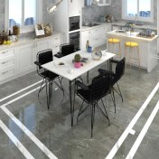 Resim Knsz masa sandalye takımı hem75mazlum byzsyh 130*070 klçsm 4 sandalye syhsyh kolçaklı sırt minderli 