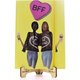 Resim Star Global Lastikli Noktalı Sert Kapak Best Friend Defter 