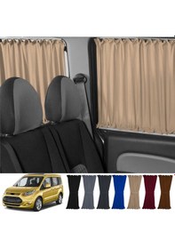 Resim Pandami Ford Connect 1.nesil 2002-2013 Uyumlu Krem Raylı Oto Perde Takımı 