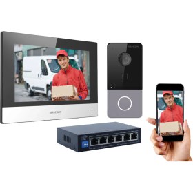 Resim Hikvision Villa Tipi Ip Görüntülü Diafon Kapı Telefon Seti 