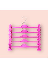 Resim Mandallı Pantolon Etek Askısı, Etek Askısı Fuşya Renk, 10 Adet Fuşya 