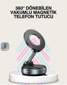 Resim Bfs Güçlü Mıknatıslı Vakumlu Araç Telefon Tutucu Alüminyum Gövde 