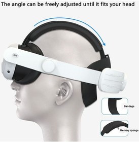 Resim Pazly Meta Quest 3 Kafa Bandı - Basıncı Azaltan Ayarlanabilir Kafa Kayışı - Siyah+beyaz Siyah+beyaz 