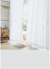 Resim Güneşlik Beyaz Renk Kırışmaz Ütü İstemez Kalın Kumaş Ağır Gramajlı Kornişli,Beyaz 600 X 255 
