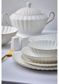 Resim Aryıldız Sintra Gold 60 Parça Porselen Yemek Takımı Ar255469 