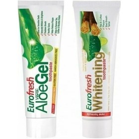 Resim Eurofresh Whitening Misvak Özlü Diş Macunu 112 G + Aloe Vera Gel Beyazlatıcı Diş Macunu 112 G 