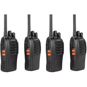 Resim radtel 4 lü pmr telsiz. Kulaklık hediyeli. Baofeng 888S ve Retevis Zastone MODELLERLE UYUMLU 