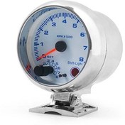 Resim 3.75'' Araba Evrensel Gümüş Devir Ölçer Gösterge Mavi Vites Değiştirme Işığı 0-8000 Rpm 