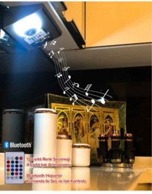 Resim TEKNOLOJİ ELEKTRİK Dolap Ve Tezgah Altı Sese Duyarlı Bluetooth Müzik Çalar Prizmatik Venüs Beyaz 