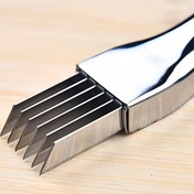 Resim Paslanmaz Çelik Çok Fonksiyonlu Sebze Dilimleyici - Soğan, Sarımsak ve Domates Kesici - Kolay Hazırlık İçin Manuel Mutfak Aleti 