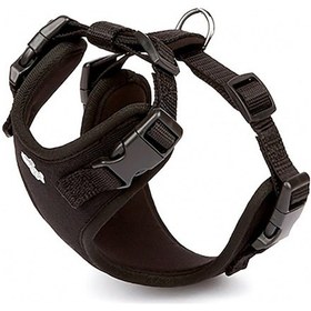 Resim Doggie Havalı Dokuma El Yapımı Köpek Göğüs Tasması 1,5x40-50 Cm Siyah 