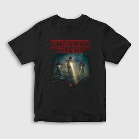 Resim Presmono Unisex Çocuk Lost Stranger Things T-Shirt 