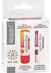 Resim Dermoskin Dudak Nemlendirici Stick Spf30 - 2'li Kofre 
