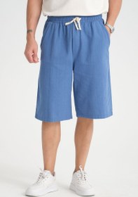Resim Baggy Fit Bermuda & Şort İndigo - İndigo / M 