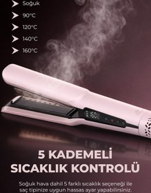 Resim PiranTech KS-914 Profesyonel Kurutma & Düzleştirme Makinesi 1300W 5 Sıcaklık 3 Hız Ayarı 