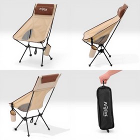 Resim 4 Adet Katlanır Kamp Sandalyesi ve Alüminyum Masa Seti - Aero Dark - Kum 