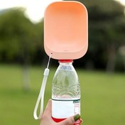 Resim BUFFER® Evcil Hayvan Plastik Yıkanabilir Taşınabilir Su Şişesi Bağlantılı Su Kabı 