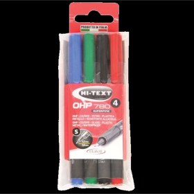 Resim Hi Text Asetat Kalemi Permanent S Seri 4 Renk 780s4pvc 
