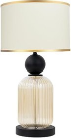 Resim MİNİMAL E-TİCARET & BİLGİ TEKNOLOJİLERİ Lotus Gold Contrast Cam Abajur 