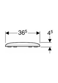 Resim Geberit İcon Square Klozet Kapağı Yavaş Kapanır 