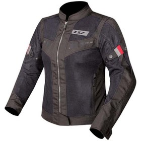 Resim LS2 Blade Air Kadın Siyah-Kırmızı Yazlık Motosiklet Montu 