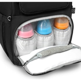 Resim Smart Bags Büyük Boy Su Geçirmez Çok Cepli Anne ve Bebek Bakım Sırt Çantası Siyah 