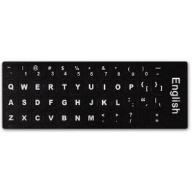 Resim Oem Ingilizce Q Siyah Klavye Sticker - Siyah - 534666947 